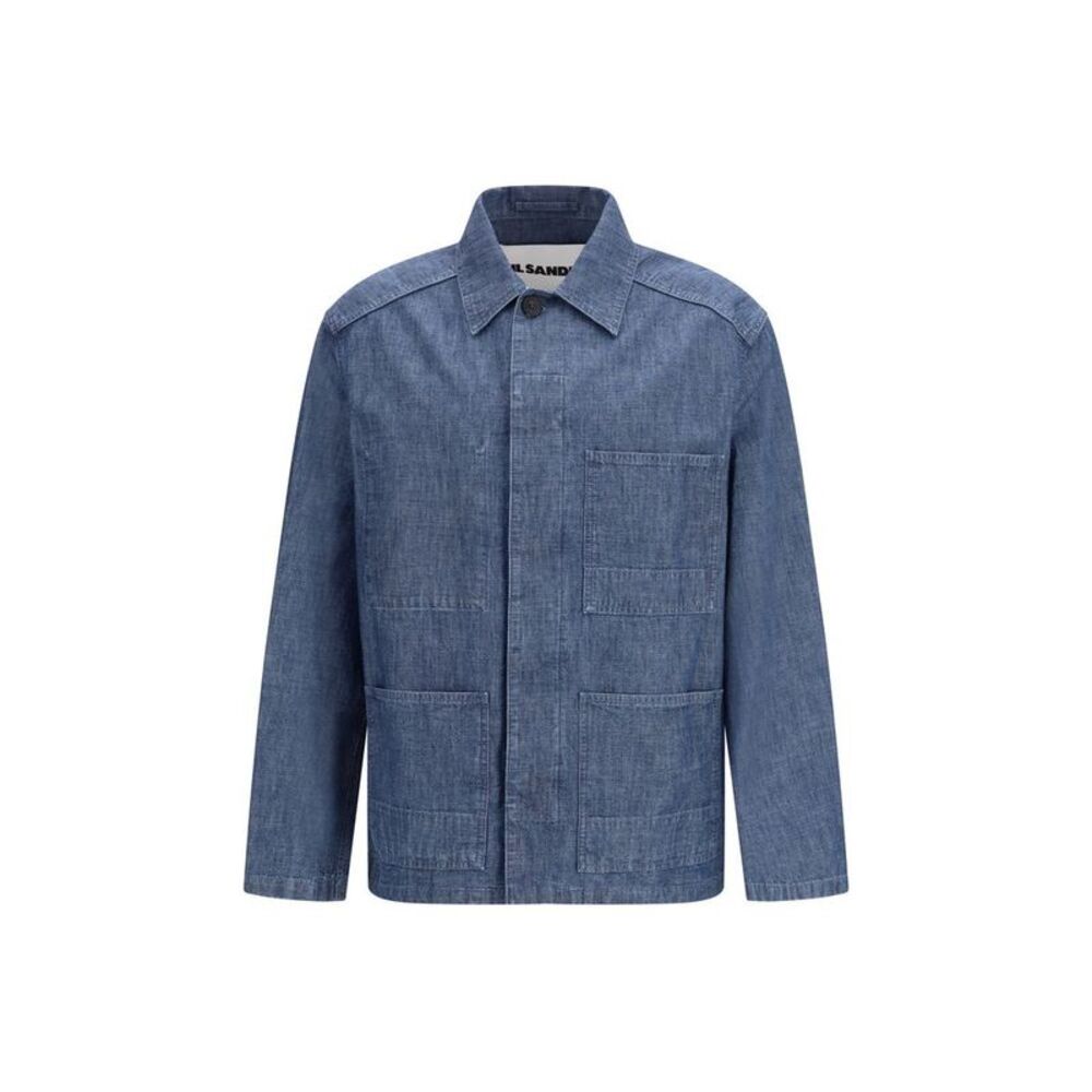 Jil Sander Blue Cotton Denim Men's Jacket